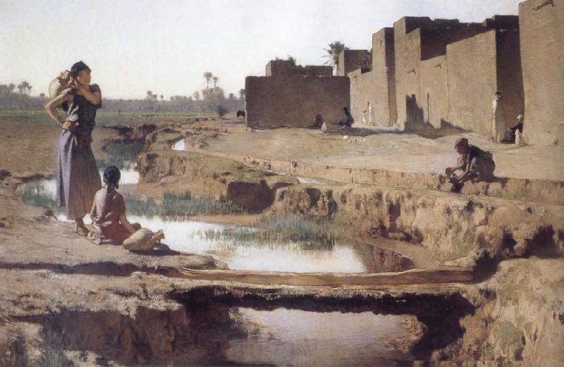Gustave Guillaumet La Seguia,Near Biskra Germany oil painting art